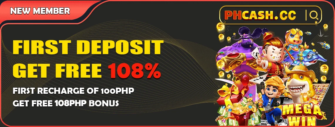 PHCASH first deposit bonus — 108% for new players