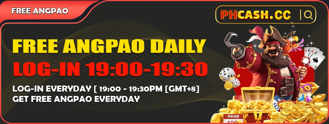 PHCASH daily angpao login reward 19:00–19:30 GMT+8